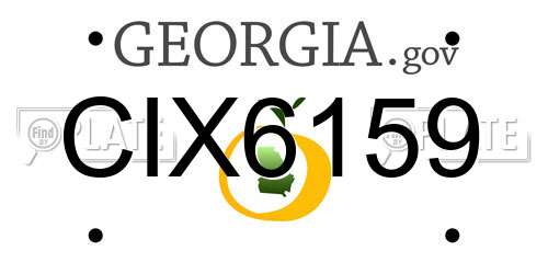 CIX6159 Georgia License Plate