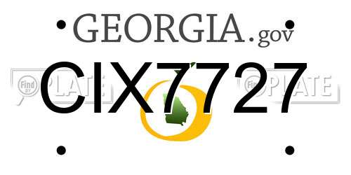 CIX7727 Georgia License Plate