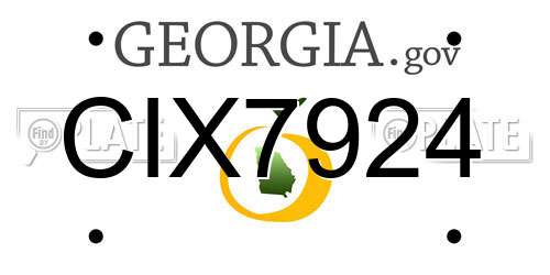 CIX7924 Georgia License Plate
