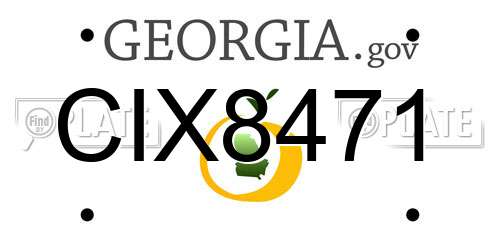 CIX8471 Georgia License Plate