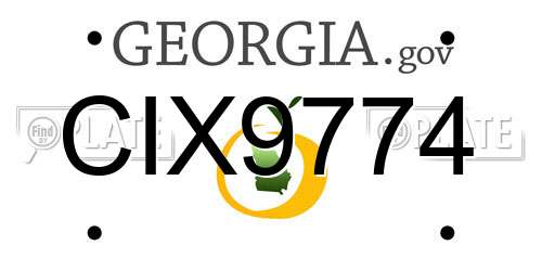 CIX9774 Georgia License Plate