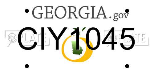 CIY1045 Georgia License Plate