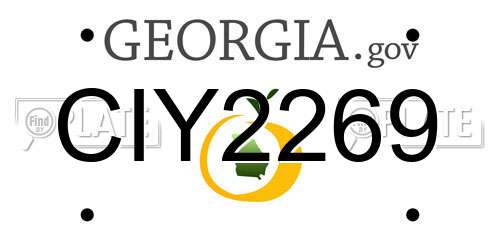 CIY2269 Georgia License Plate