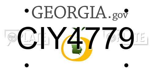 CIY4779 Georgia License Plate
