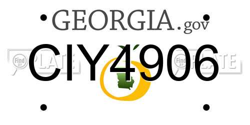 CIY4906 Georgia License Plate
