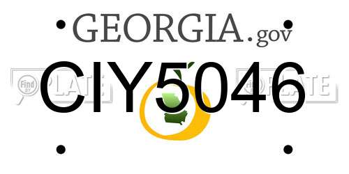 CIY5046 Georgia License Plate