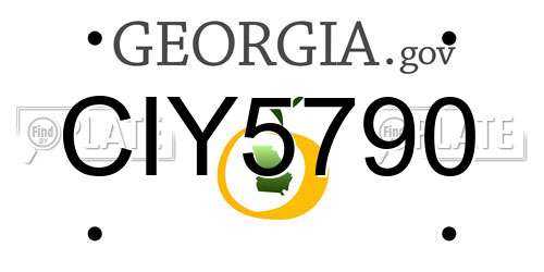 CIY5790 Georgia License Plate