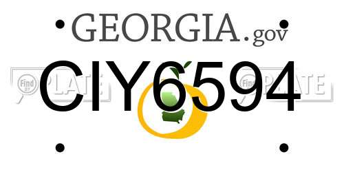 CIY6594 Georgia License Plate