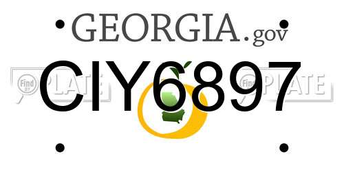 CIY6897 Georgia License Plate