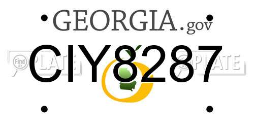 CIY8287 Georgia License Plate