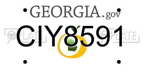 CIY8591 Georgia License Plate