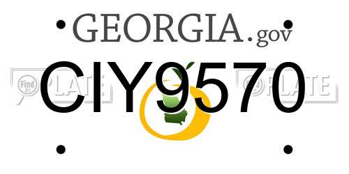 CIY9570 Georgia License Plate