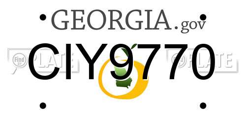 CIY9770 Georgia License Plate