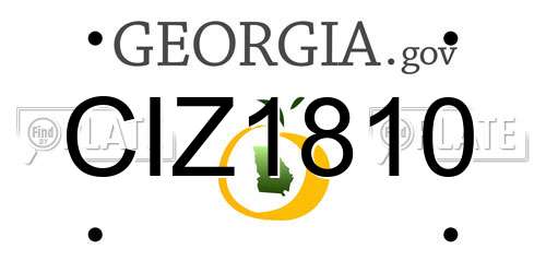 CIZ1810 Georgia License Plate