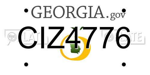 CIZ4776 Georgia License Plate