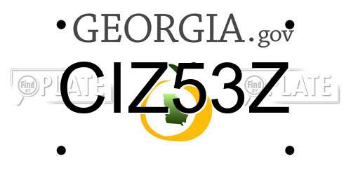 CIZ53Z Georgia License Plate