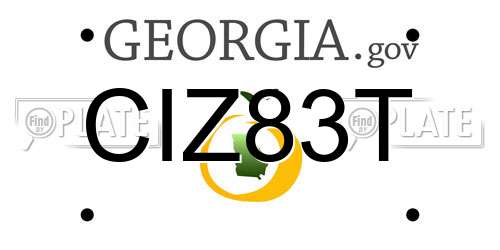 CIZ83T Georgia License Plate