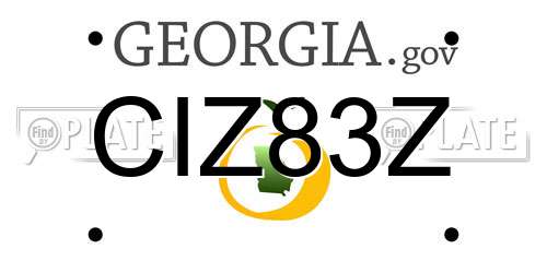 CIZ83Z Georgia License Plate