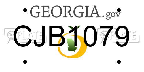 CJB1079 Georgia License Plate