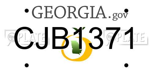 CJB1371 Georgia License Plate