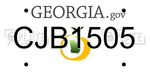 CJB1505 Georgia License Plate