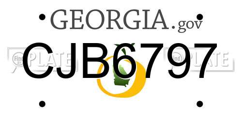 CJB6797 Georgia License Plate