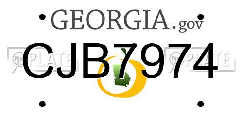 CJB7974 Georgia License Plate