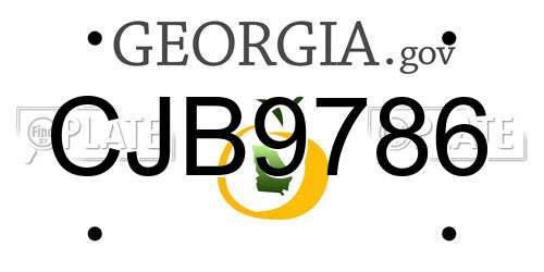 CJB9786 Georgia License Plate