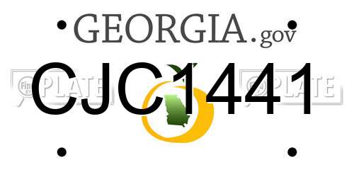 CJC1441 Georgia License Plate