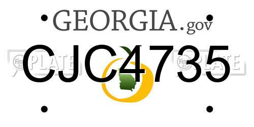 CJC4735 Georgia License Plate