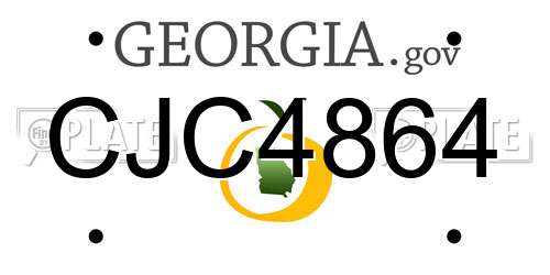 CJC4864 Georgia License Plate