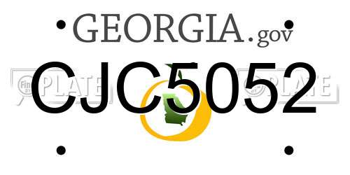 CJC5052 Georgia License Plate