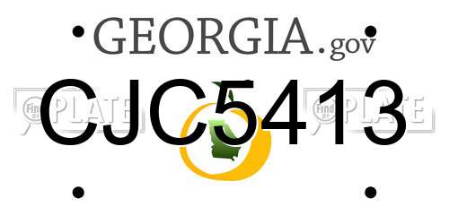 CJC5413 Georgia License Plate