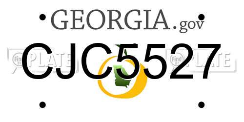 CJC5527 Georgia License Plate
