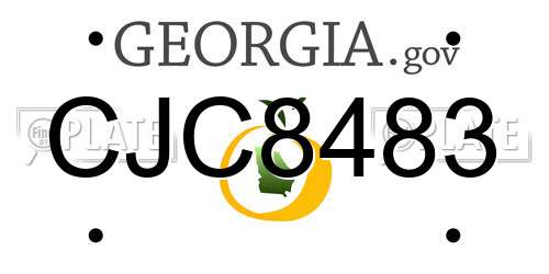 CJC8483 Georgia License Plate