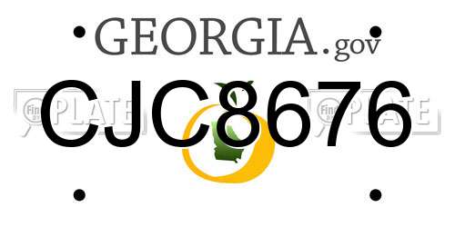 CJC8676 Georgia License Plate