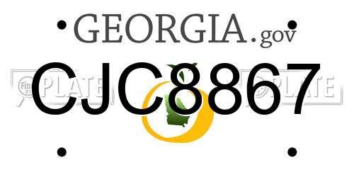 CJC8867 Georgia License Plate