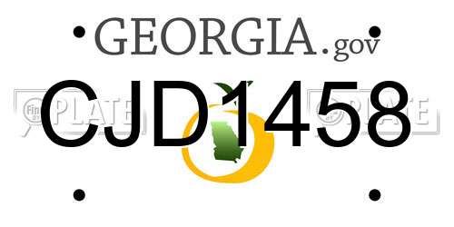 CJD1458 Georgia License Plate