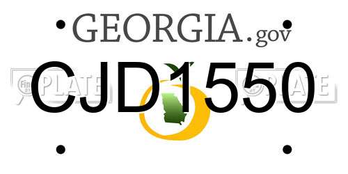 CJD1550 Georgia License Plate
