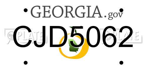 CJD5062 Georgia License Plate