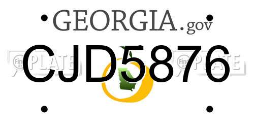 CJD5876 Georgia License Plate