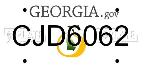 CJD6062 Georgia License Plate