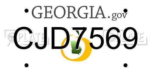CJD7569 Georgia License Plate