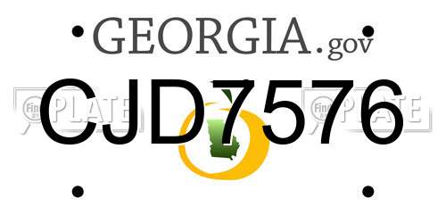 CJD7576 Georgia License Plate