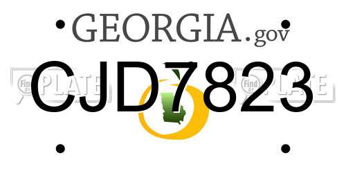 CJD7823 Georgia License Plate