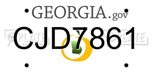 CJD7861 Georgia License Plate
