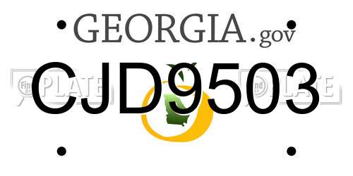 CJD9503 Georgia License Plate