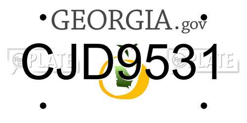 CJD9531 Georgia License Plate