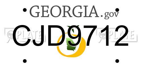 CJD9712 Georgia License Plate