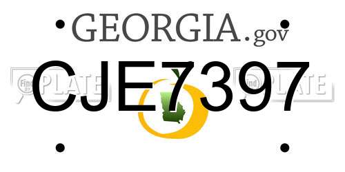 CJE7397 Georgia License Plate